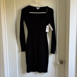 Bar III Black Long Sleeve Dress